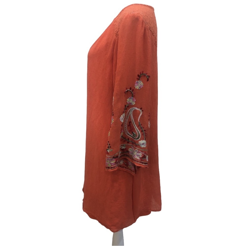 Fig and Flower Size L gauzey mini dress with embroidery and lace. Fall autumn - Picture 2 of 9